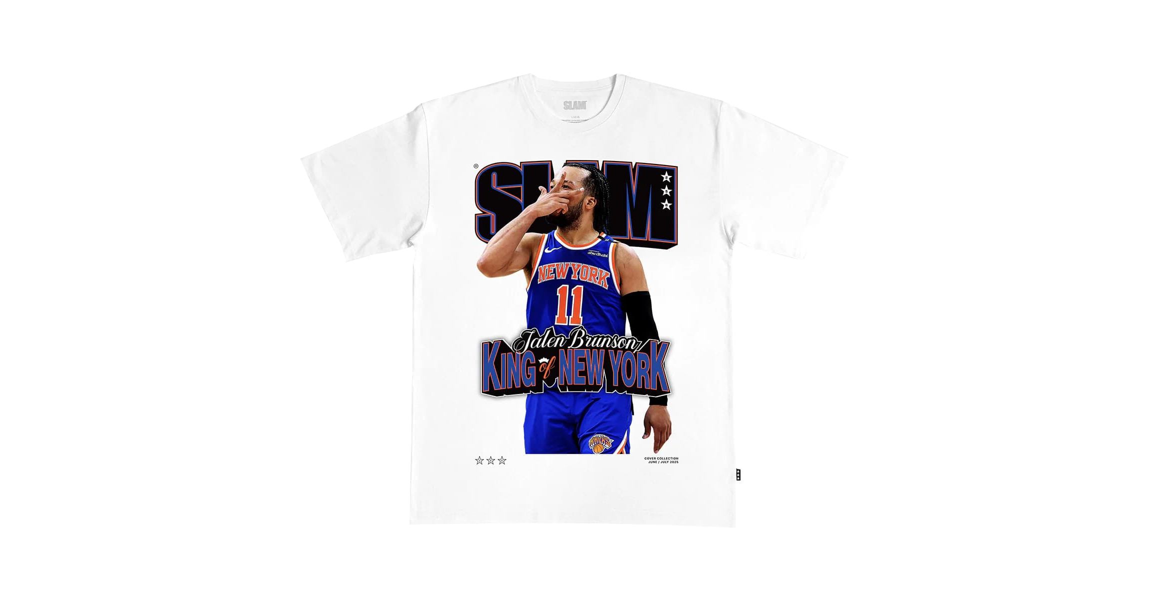 NBA Unisex SLAM Jalen Brunson New York Knicks King of New York Cover T-Shirt