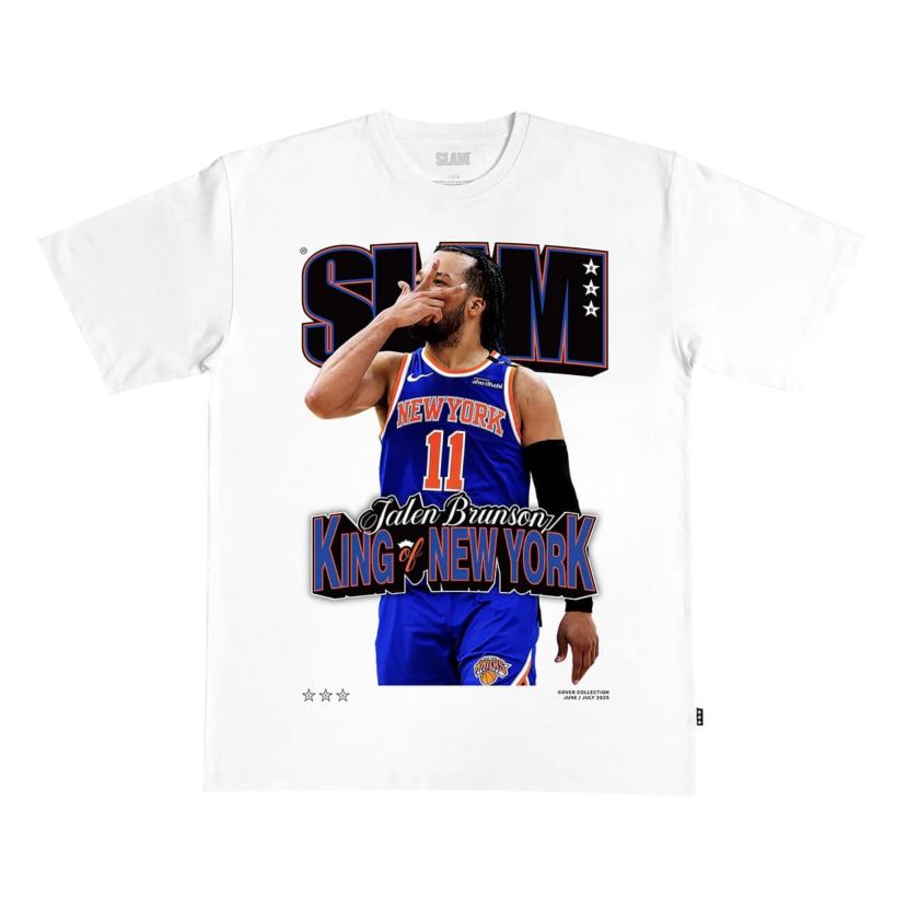 NBA Unisex SLAM Jalen Brunson New York Knicks King of New York Cover T-Shirt