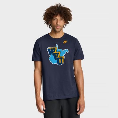 Men's NCAA Nike West Virginia Mountaineers 1965 Throwback T-Shirt, Navy Blue, 2XL