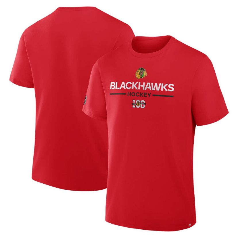 NHL Fanatics Chicago Blackhawks Centennial Celebration T-Shirt