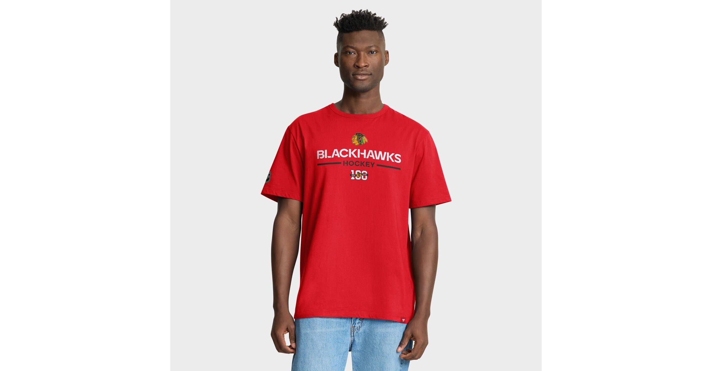 NHL Fanatics Chicago Blackhawks Centennial Celebration T-Shirt