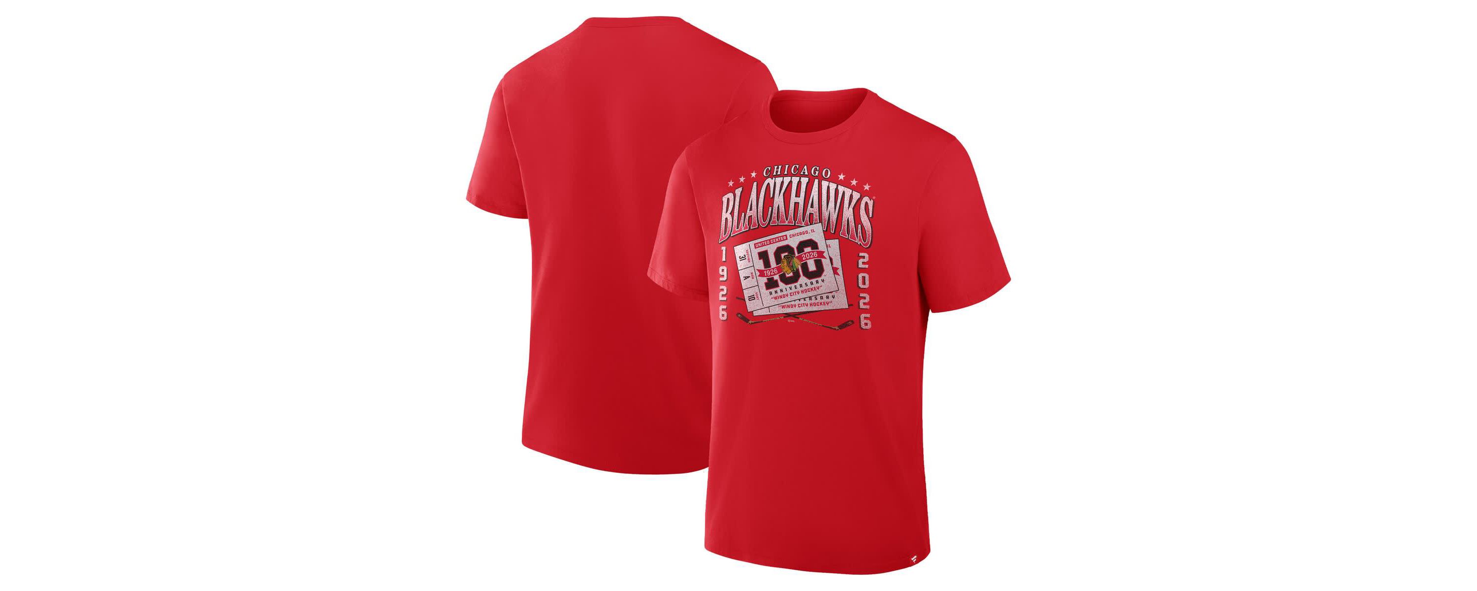 NHL Fanatics Chicago Blackhawks Centennial Retro T-Shirt