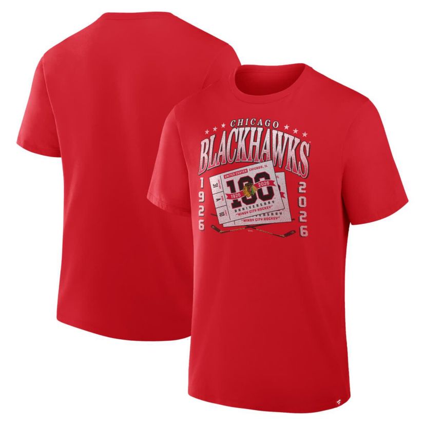 NHL Fanatics Chicago Blackhawks Centennial Retro T-Shirt