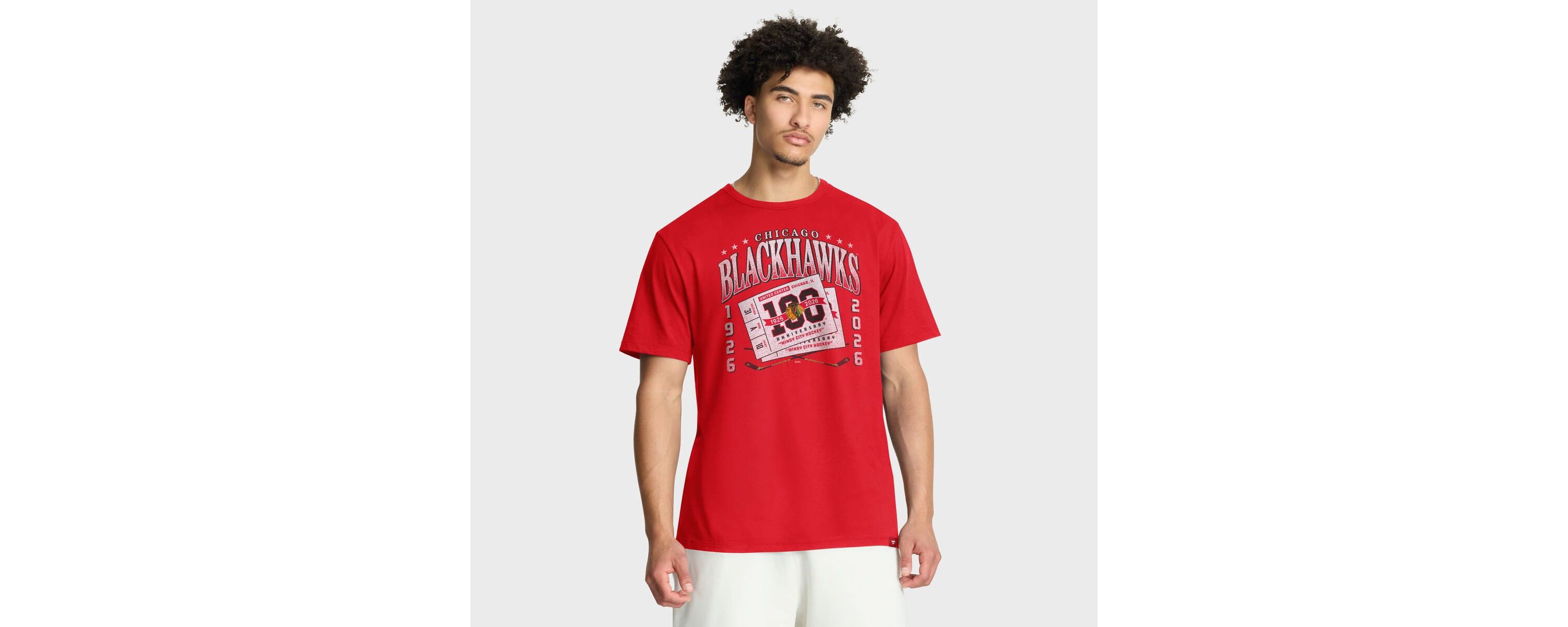 NHL Fanatics Chicago Blackhawks Centennial Retro T-Shirt