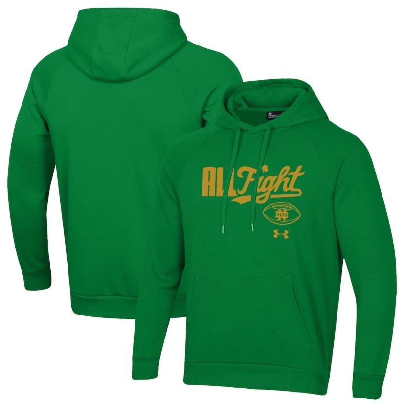 NCAA Under Armour Kelly Notre Dame Fighting Irish All Fight Rival Fleece Hoodie