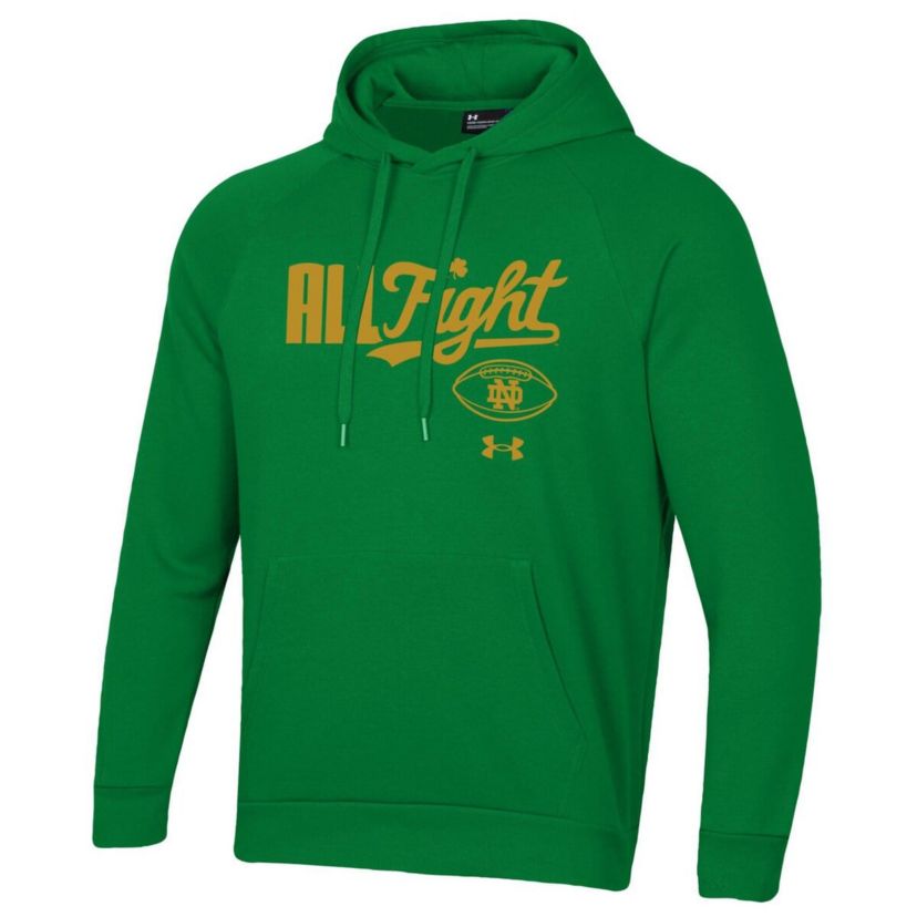NCAA Under Armour Kelly Notre Dame Fighting Irish All Fight Rival Fleece Hoodie