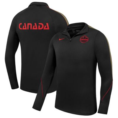 Men's Soccer National Teams Nike Canada Soccer Strike Drill Quarter-Zip Long Sleeve Dri-FIT Top