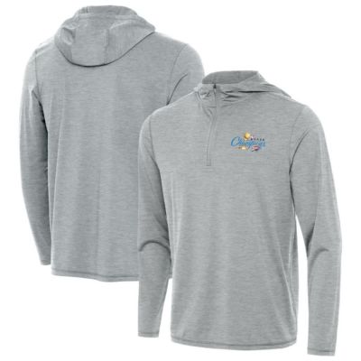 Antigua Men's NBA Oklahoma City Thunder 2025 NBA Finals s Tidy Quarter-Zip Hoodie, Gray, Small