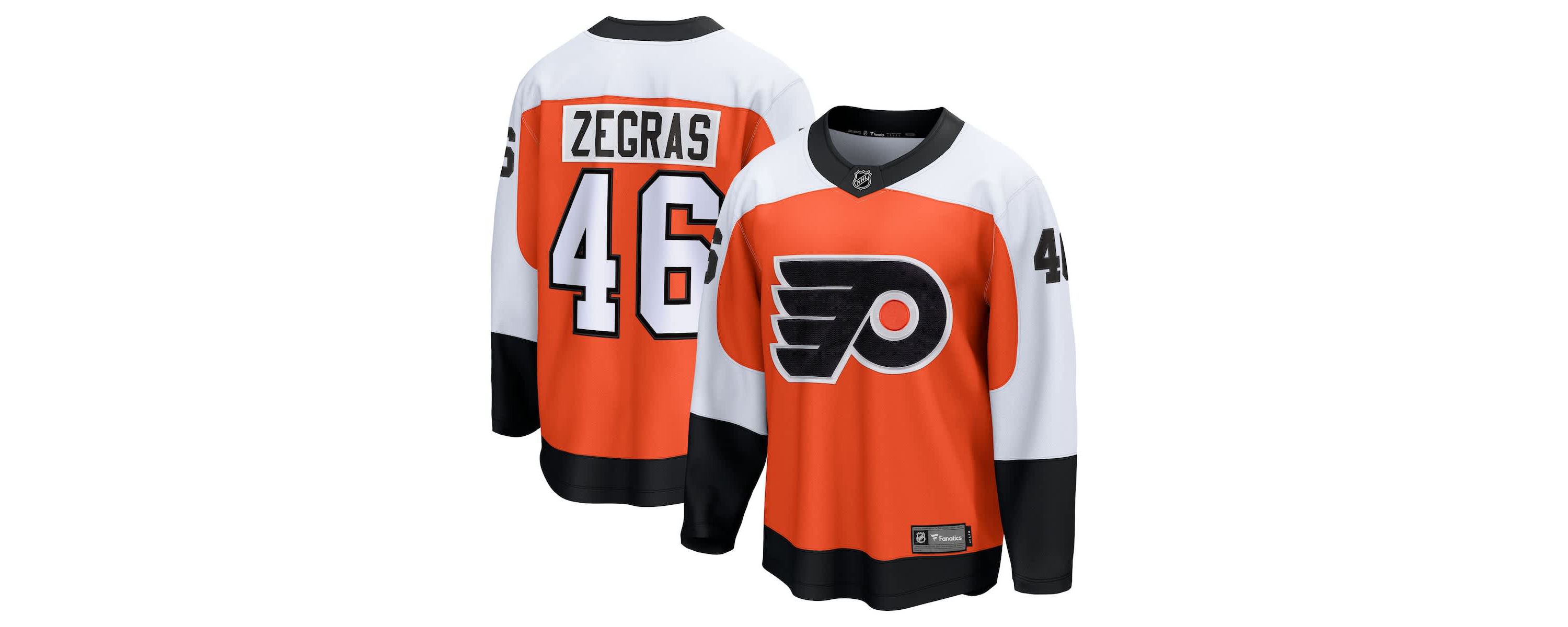 NHL Fanatics Trevor Zegras Philadelphia Flyers Home Breakaway Jersey