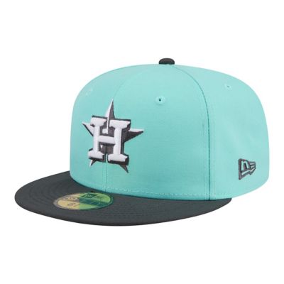 New Era Men's MLB Turquoise/Charcoal Houston Astros Two-Tone Color Pack 59FIFTY Fitted Hat