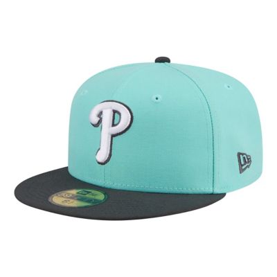 New Era Men's MLB Turquoise/Charcoal Philadelphia Phillies Two-Tone Color Pack 59FIFTY Fitted Hat
