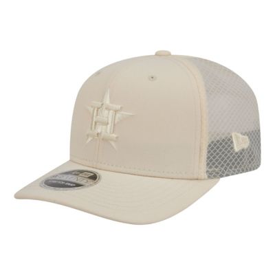 New Era Men's MLB Light Beige Houston Astros Color Pack COOLERA 9SEVENTY Trucker Adjustable Hat