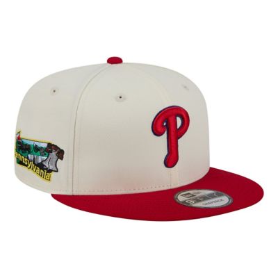 New Era Men's MLB Cream/Red Philadelphia Phillies Localized 9FIFTY Snapback Hat