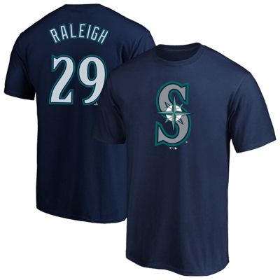 Profile Men's MLB Fanatics Cal Raleigh Seattle Mariners Big & Tall Name & Number T-Shirt, Navy Blue, 4XL Tall