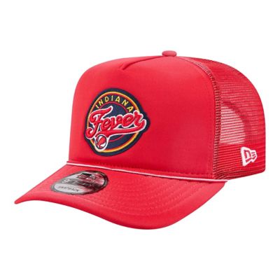 New Era WNBA Unisex Indiana Fever Worn Foam Front 9FIFTY A-Frame Trucker Rope Snapback Hat, Red