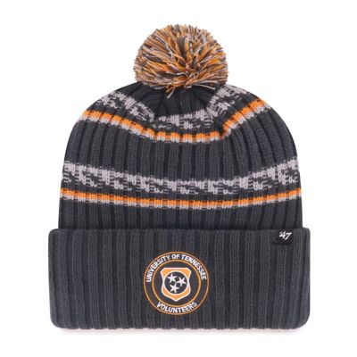 '47 Men's NCAA Tennessee Volunteers Smokey Grey Stripes Cuffed Knit Hat with Pom