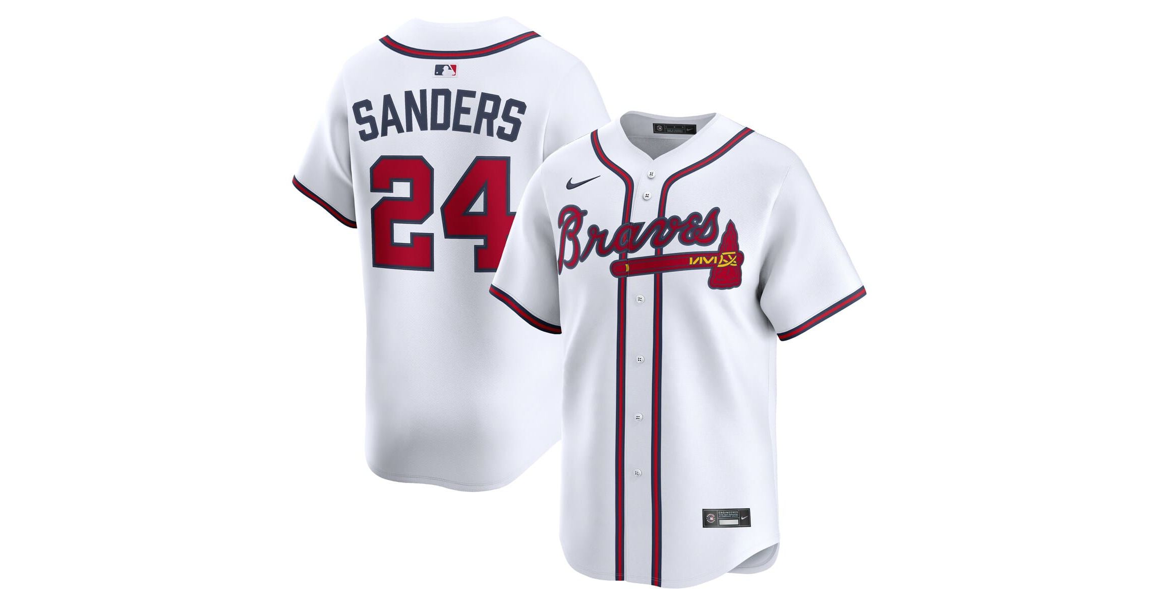 MLB Nike Deion Sanders Atlanta Braves Limited Player Jersey