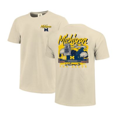 Image One Men's NCAA Michigan Wolverines Hand-Drawn Campus Stack T-Shirt, 3XL