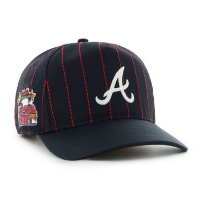 '47 Men's MLB x Atlanta Braves Pinstripe Hitch Adjustable Hat, Navy Blue