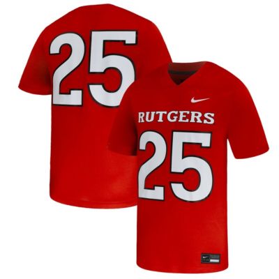 Men's Rutgers Scarlet Knights NCAA Nike #25 Rutgers Knights Untouchable Replica Game Jersey