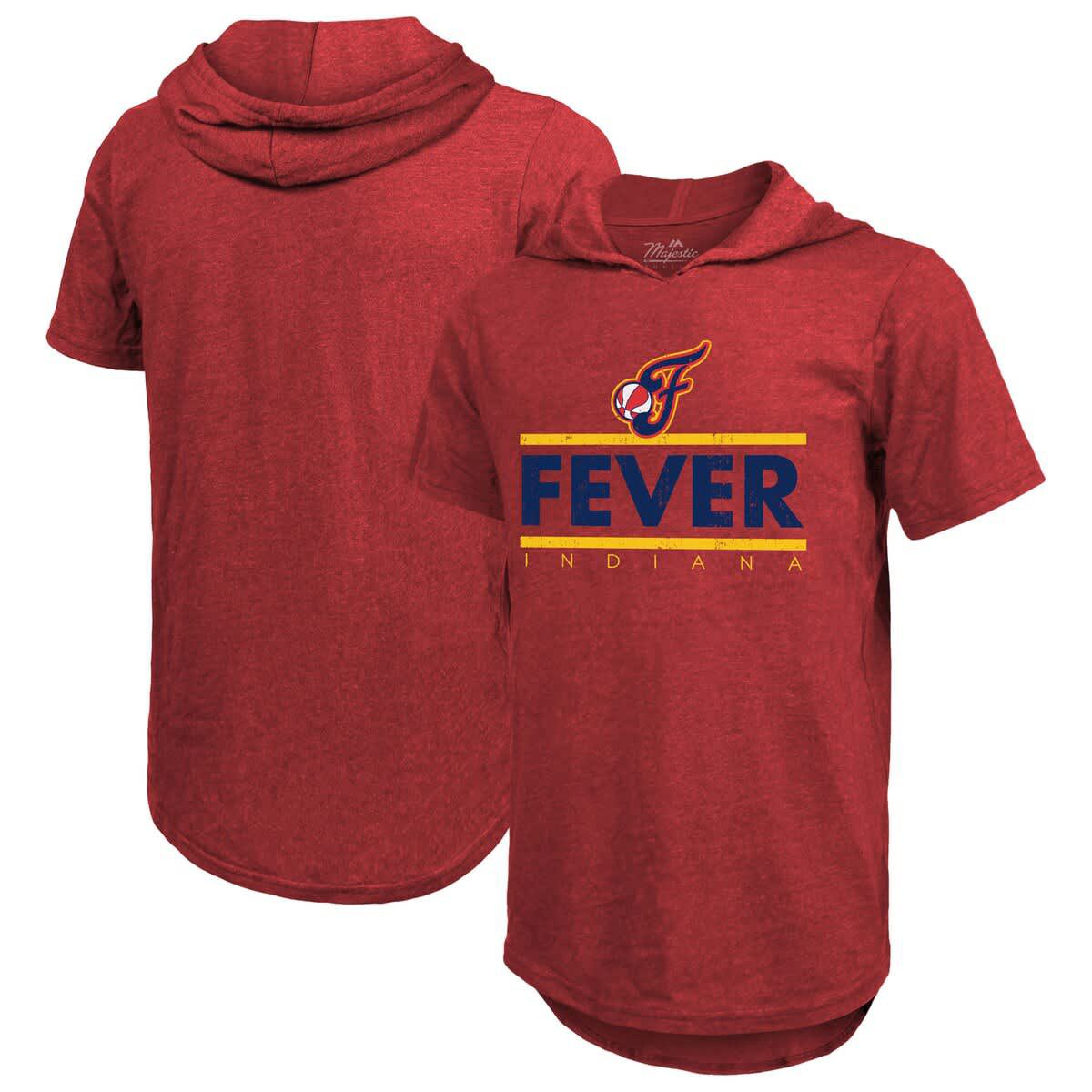 WNBA Unisex Indiana Fever Sideline Tri-Blend Hoodie T-Shirt