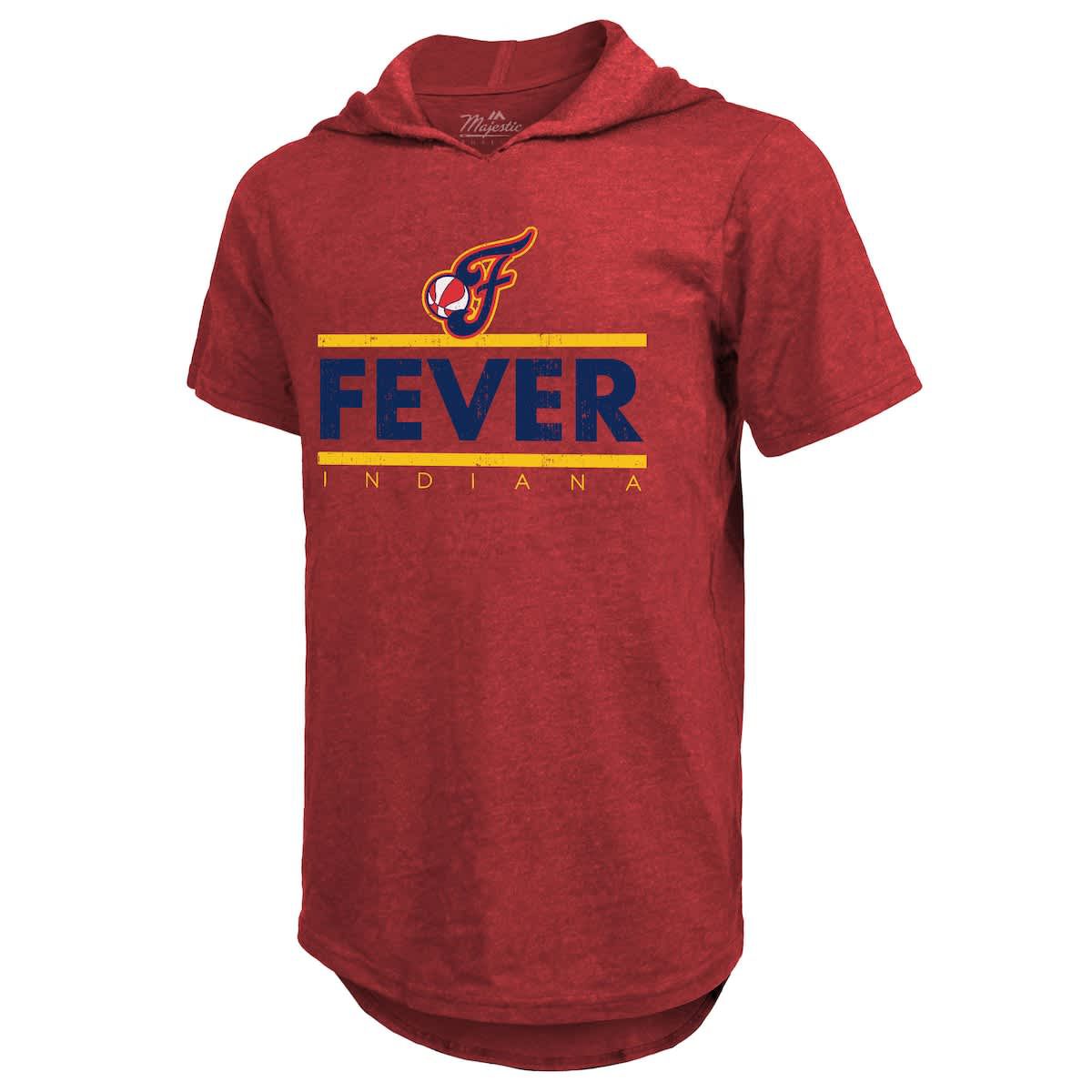 WNBA Unisex Indiana Fever Sideline Tri-Blend Hoodie T-Shirt