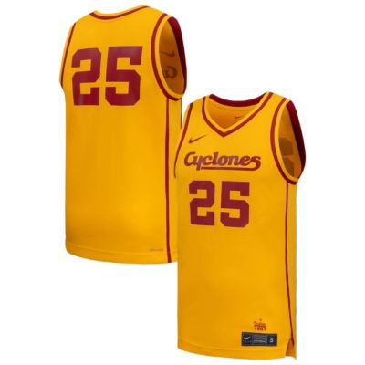 Men's NCAA Nike #25 Iowa State Cyclones Replica Basketball Jersey