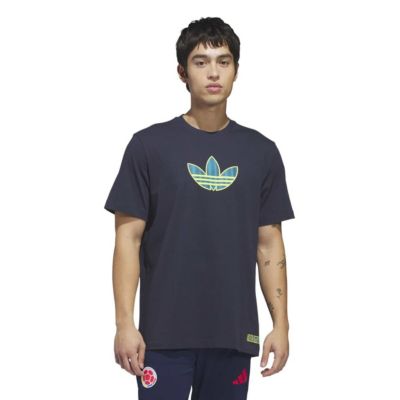 adidas Originals Men's Soccer National Teams Colombia National Team 2026 Away Jersey Hook T-Shirt, Navy Blue, Large