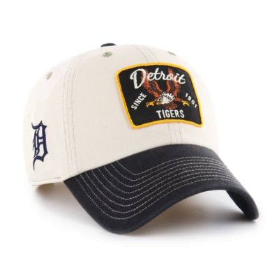 '47 Men's MLB Natural/Black Detroit Tigers Keepsake Collection Clean Up Adjustable Hat