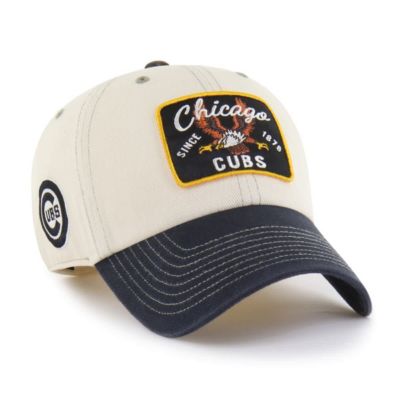 '47 Men's MLB Natural/Black Chicago Cubs Keepsake Collection Clean Up Adjustable Hat