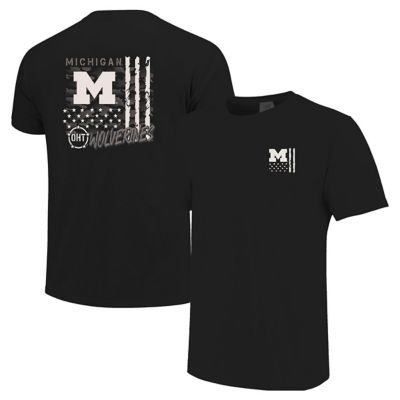 Image One Men's NCAA Michigan Wolverines OHT Overlay T-Shirt, Black, 3XL