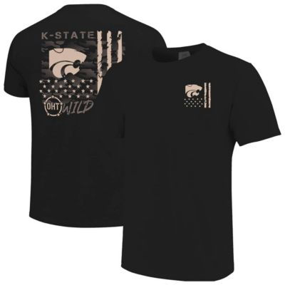 Image One Men's NCAA Kansas State Wildcats OHT Overlay T-Shirt, Black, Small