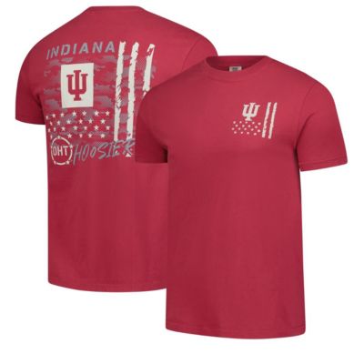 Image One Men's NCAA Indiana Hoosiers OHT Overlay T-Shirt, Crimson, 3XL