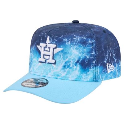 New Era Men's MLB Light Houston Astros Deep Water Pre-Curved 9FIFTY A-Frame Snapback Hat