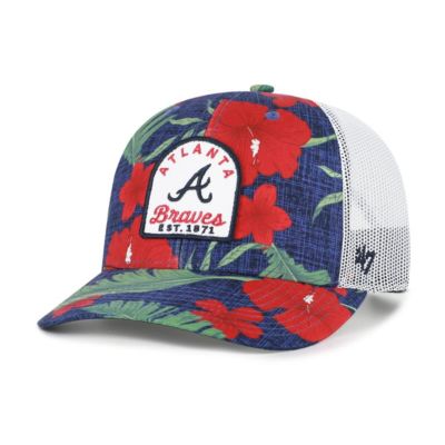 '47 Men's MLB Atlanta Braves Beachside Adjustable Trucker Hat, Navy Blue