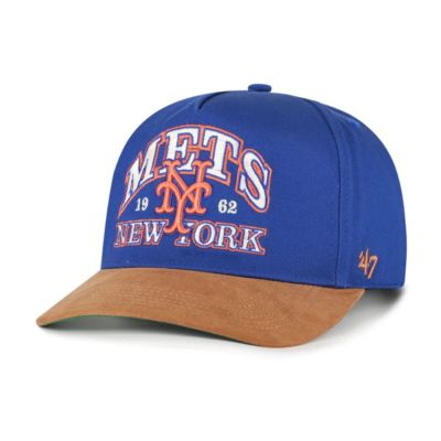 '47 Men's MLB Royal/Brown New York Mets Cooperstown Break Wood Suede Hitch Adjustable Hat