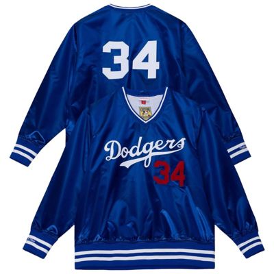 Mitchell & Ness MLB Unisex Fernando Valenzuela Los Angeles Dodgers 1986 Authentic Satin Pullover, XL