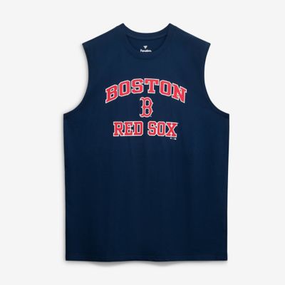 Men's Boston Red Sox MLB Fanatics Boston Sox Big & Tall Heart & Soul Muscle Tank Top, Navy Blue, 4XL Big