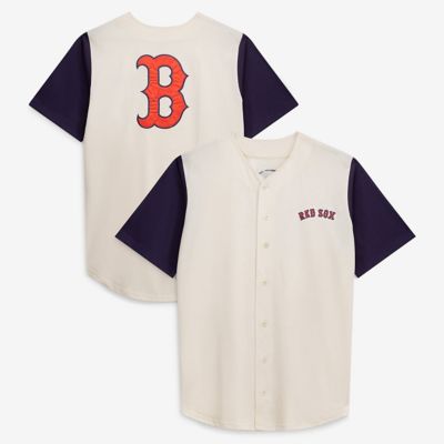 Fanatics Men's Boston Red Sox MLB Boston Sox Big & Tall Full-Button Jersey, 4XL Tall