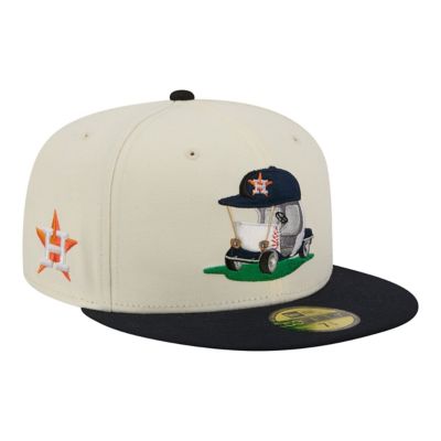 New Era Men's MLB Cream/Navy Houston Astros Bullpen Cart 59FIFTY Fitted Hat