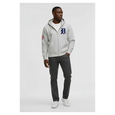 Champion Men's MLB Detroit Tigers Reverse Weave Chenille Full-Zip Hoodie