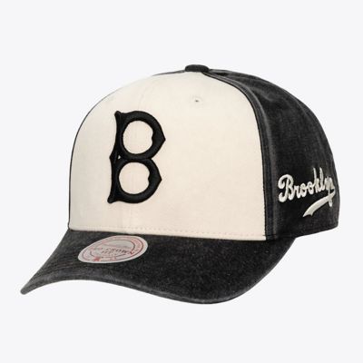 Mitchell & Ness Cooperstown Teams Unisex Cream/Black Brooklyn Dodgers Snow Block Pro Crown Adjustable Hat