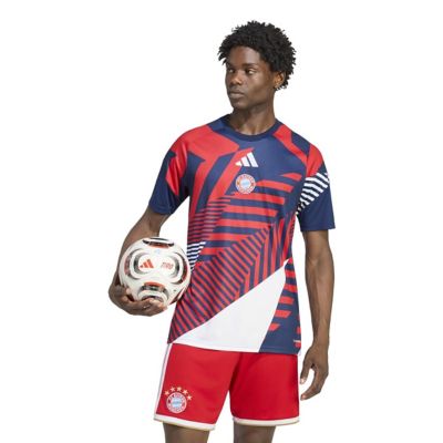 adidas Men's Bundesliga Blue/Red Bayern Munich 2026/27 Pre-Match Home Training Jersey, Blue, Medium