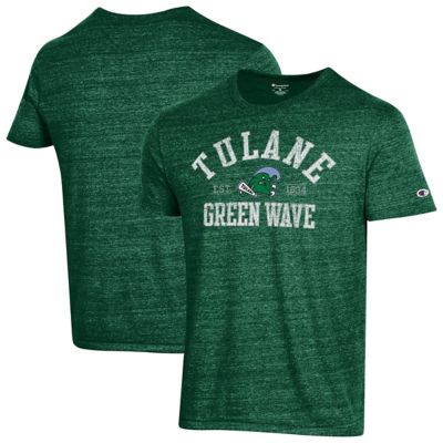 Champion Men's Tulane Green Wave NCAA Tulane Wave Ultimate Triblend T-Shirt, 2XL