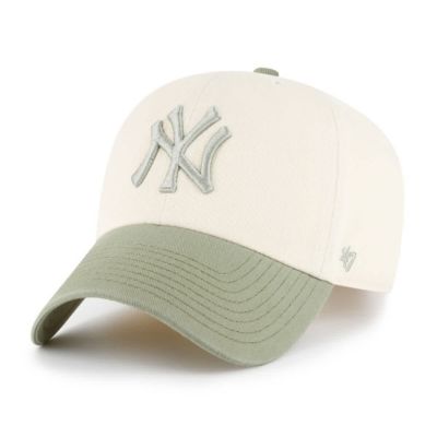 '47 Men's MLB Natural/Olive New York Yankees Two-Tone Fashion Clean Up Adjustable Hat