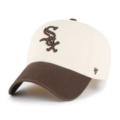 '47 Men's Chicago White Sox MLB Natural/Brown Chicago Sox Two-Tone Fashion Clean Up Adjustable Hat