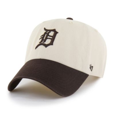 '47 Men's MLB Natural/Brown Detroit Tigers Two-Tone Fashion Clean Up Adjustable Hat