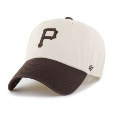 '47 Men's MLB Natural/Brown Pittsburgh Pirates Two-Tone Fashion Clean Up Adjustable Hat