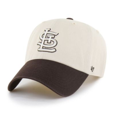 '47 Men's MLB Natural/Brown St. Louis Cardinals Two-Tone Fashion Clean Up Adjustable Hat