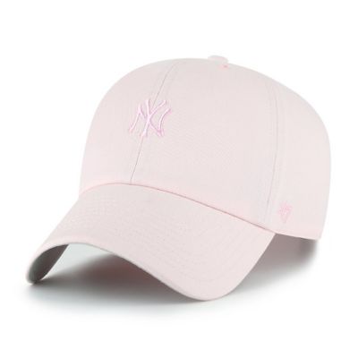 '47 MLB Unisex Light New York Yankees Pastel Clean Up Adjustable Hat, Pink